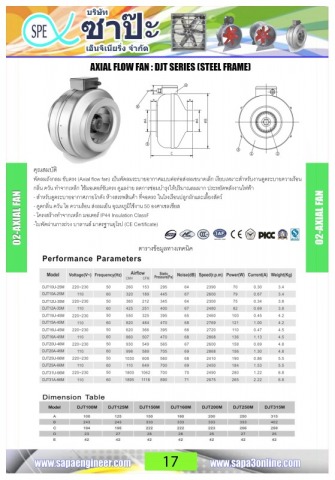 พัดลมถังกลมขับตรงDJT AXIAL FAN